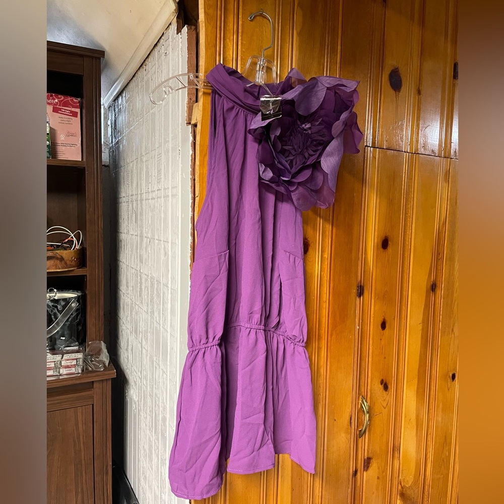 Girls purple flower dress
